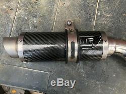 A16 955i Triumph Speed Triple / Daytona Hi Level Carbon End Can and Link Pipe