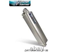 DAYTONA 955i EXHAUST 2001-2006-TRIUMPH-BLUEFLAME STAINLESS STEEL TRI-OVAL