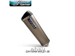 DAYTONA 955i EXHAUST 2001-2006-TRIUMPH-BLUEFLAME TITANIUM-CARBON TIP