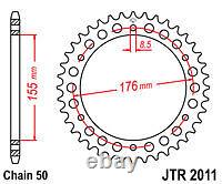 DID Black VX3 Chain & JT Sprockets for Triumph Daytona 955i 2003-2006