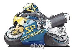 Daytona 955i Exhaust SP Engineering Black Round Moto GP XLS Exhaust 2002-2007