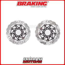 FRONT BRAKE DISC KIT BRAKING TRIUMPH DAYTONA T955i 955 2000 WAVE FLEET
