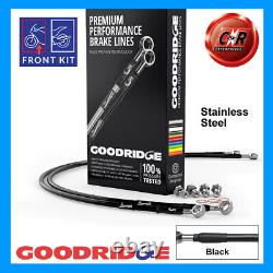 Fits TRIUMPH DAYTONA 955i 01-03 Goodridge Steel Black Fr Brk Hoses TR0595-2FC-BK