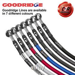 Fits TRIUMPH DAYTONA 955i 01-03 Goodridge Steel Black Fr Brk Hoses TR0595-2FC-BK