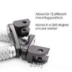For Triumph Speed Triple 955i 99-04 40mm Lower Front Rear Foot Pegs Set Silver