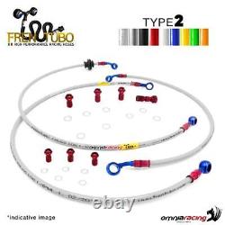 Frentubo kit brake hose braided Type 2 steel Triumph Daytona 955 I 1999-2003