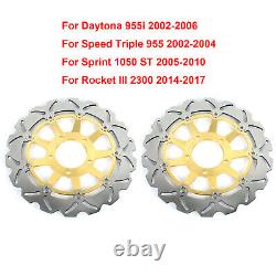 Front Brake Discs For Daytona 955i 01-06 Rocket III 04-17 Sprint 1050 ST 05-10