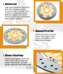 Front Brake Discs Rotors For Triumph Daytona T595 97-98 Daytona 955i 1999-2001