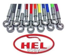 HEL Front & Rear Race Brake Lines Triumph Daytona T595 955i 1997 2000 Red