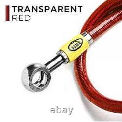 HEL Front & Rear Race Brake Lines Triumph Daytona T595 955i 1997 2000 Red