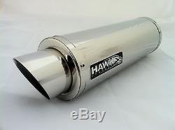 Hawk Triumph Daytona 955i 03-04 Stainless Steel Stubby GP Race Exhaust Can