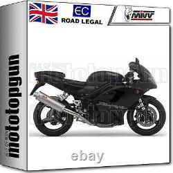 MIVV Exhaust Homologated Cat-oem Oval Titanium Triumph Daytona 955i 2001 01