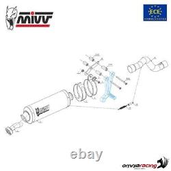 Mivv exhaust slip-on Oval high approved titanium Triumph Daytona 955I 1997-2001