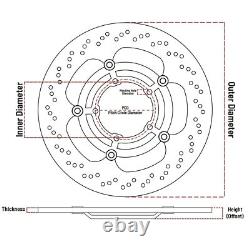 Rezo Wavy Front Brake Rotor Disc for Triumph Daytona 955i 02-03