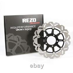Rezo Wavy Front Brake Rotor Discs Pair for Triumph Speed Triple 955i 02-04