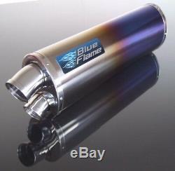 TRIUMPH DAYTONA 955i 2001-2006 BLUEFLAME COLOURED TITANIUM TWIN PORT EXHAUST