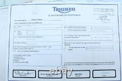 TRIUMPH DAYTONA 955i 595N 02-06 Rahmen + Brief Papiere EZ 2005