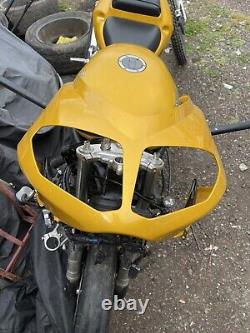 TRIUMPH DAYTONA 955i Front upper nose cone fairing panel Yellow 2006