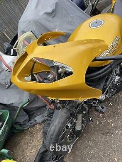 TRIUMPH DAYTONA 955i Front upper nose cone fairing panel Yellow 2006