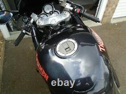 TRIUMPH DAYTONA T595 955i TRIPLE 19K 1997 RARE FACTORY BLACK YRS MOT HPI CLEAR