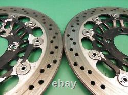 TRIUMPH FRONT PAIR BRAKE DISC 955i DAYTONA SPEED TRIPLE 320mm 5 stud
