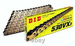 Triumph 955i Daytona 03-06 DID VX3 Gold X-Ring Chain & JT Quiet Sprocket Kit