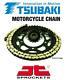 Triumph 955i Daytona 03-06 Tsubaki Alpha Gold X-Ring Chain & JT RB Sprocket Kit
