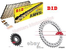 Triumph 955i Daytona (03 to 06) DID Gold X-Ring Chain and JT Quiet Sprocket Kit