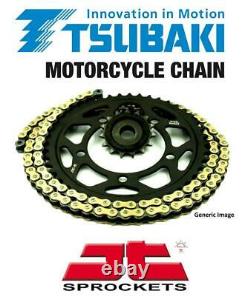 Triumph 955i Daytona 99-00 Tsubaki Alpha X-Ring Gold Chain & JT Quiet Sprockets