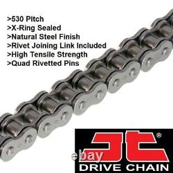 Triumph 955i Daytona (Twin Arm) 01-02 JT Z3 XHD X-Ring Chain 530x106 Link + Tool