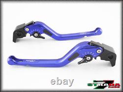 Triumph DAYTONA 955i 1997 2003 Strada 7 Long Carbon Fiber Inlay Levers Blue