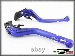 Triumph DAYTONA 955i 1997 2003 Strada 7 Long Carbon Fiber Inlay Levers Blue