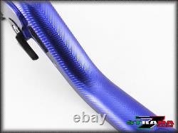 Triumph DAYTONA 955i 1997 2003 Strada 7 Long Carbon Fiber Inlay Levers Blue