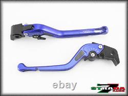 Triumph DAYTONA 955i 1997 2003 Strada 7 Long Carbon Fiber Inlay Levers Blue