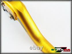 Triumph DAYTONA 955i 1997 2003 Strada 7 Long Carbon Fiber Inlay Levers Gold