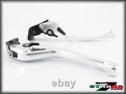 Triumph DAYTONA 955i 1997 2003 Strada 7 Long Carbon Fiber Inlay Levers Silver