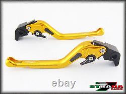 Triumph DAYTONA 955i 2004 2006 Strada 7 Long Carbon Fiber Inlay Levers Gold