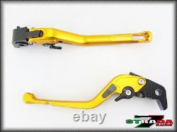 Triumph DAYTONA 955i 2004 2006 Strada 7 Long Carbon Fiber Inlay Levers Gold