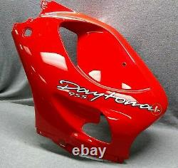 Triumph Daytona 595 / 955i, 1997-2001, OEM left lower fairing, red, T2302901-CM