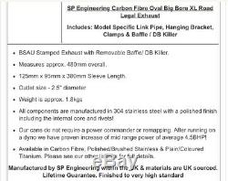 Triumph Daytona 955i 02-07 Carbon Fibre Exhaust Can. SP engineering