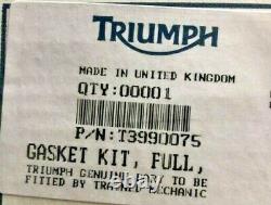 Triumph Daytona 955i 132513 Genuine OEM Full Engine Gasket Set New T3990075