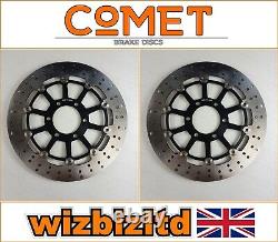 Triumph Daytona 955i 1998-2000 Pair of Comet Front Brake Discs Black RF