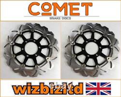 Triumph Daytona 955i 1998-2000 Pair of Comet Front Brake Discs Black WF