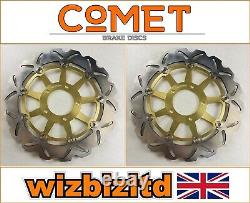 Triumph Daytona 955i 2005-2006 Pair of Comet Front Brake Discs Gold WF