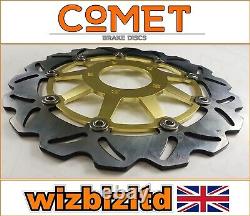 Triumph Daytona 955i 2005-2006 Pair of Comet Front Brake Discs Gold WF