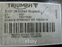 Triumph Daytona 955i Speed Triple Chain And Sprocket Set P/n T2017430 106/42/18