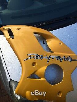 Triumph Daytona 955i left panel plastic fairing 2007 Scorched Yellow