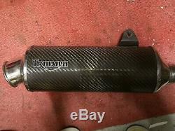 Triumph Exhaust Carbon Oval Can Outlet Speed Triple Daytona T595 955i