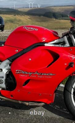 Triumph T595i 955i Daytona Ballypan Belly Pan. 1997-2001 Tornado Red Fresh Paint