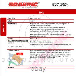 WK029L/R Kit Dischi Freno Anteriore Braking SK2 Triumph Daytona T955I 1999-2001